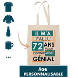 Tote Bag Homme Génial Âge Personnalisable - Planetee