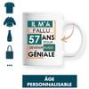 Mug Cadeau Femme Géniale Âge Personnalisable - Planetee