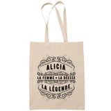 Sac Tote Bag Alicia La Déesse beige - Planetee