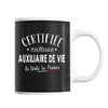 Mug Femme Auxiliaire de Vie Meilleure de France | Tasse Noire métier - Planetee