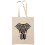 Sac Tote Bag éléphant indien beige - Planetee