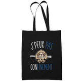 Sac Tote Bag Confinement Je peux pas Noir - Planetee