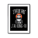 Affiche Kung-fu j'peux pas Noir - Planetee