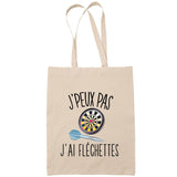 Sac Tote Bag J'peux pas Fléchettes beige - Planetee