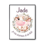 Affiche Jade Amour et Biberon de Lait Vache - Planetee