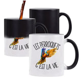 Mug magique Perroquet c'est la vie | Tasse changement de couleur - Planetee