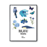 Affiche Éducative Enfant Apprentissage des Couleurs Bleu | Pédagogie Préscolaire - Planetee