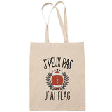 Sac Tote Bag J'peux pas Flag beige - Planetee