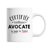 Mug Femme Avocate Meilleure de France | Tasse Blanc métier - Planetee
