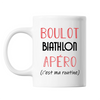 Mug Biathlon C'est ma Routine Blanc - Planetee
