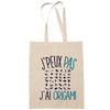 Sac Tote Bag J'peux pas Origami beige - Planetee