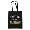 Tote Bag Noir J'peux Pas je suis Belle-Maman - Planetee