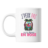 Mug Flamant rose flemme j'peux pas Blanc - Planetee