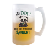 Chope de bière Laurent Pas Touche Panda - Planetee