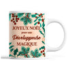 Tasse Noël Développeuse femme Beige - Planetee