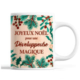 Tasse Noël Développeuse femme Beige - Planetee