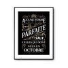 Affiche Octobre Femme Parfaite - Planetee