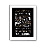 Affiche Octobre Femme Parfaite - Planetee