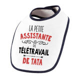 Bavoir bébé fille La Petite Assistante de Télétravail de Tata - Planetee