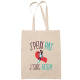 Sac Tote Bag J'peux pas Atsem beige - Planetee