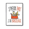 Affiche Bricolage j'peux pas Blanc Premium - Planetee