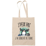 Sac Tote Bag J'peux pas Soulevé de terre haltérophilie crossfit beige - Planetee