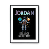 Affiche Prénom Jordan Univers - Planetee