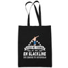 Sac Tote Bag Slackline Légende tu deviendras Noir - Planetee