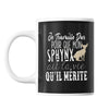 Mug Sphynx Je travaille dur - Planetee