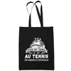 Sac Tote Bag Tennis Légende tu deviendras Noir - Planetee