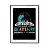 Affiche Kitesurf Légende Combattant - Planetee