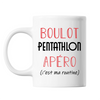 Mug Pentathlon C'est ma Routine Blanc - Planetee