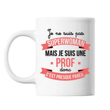 Mug Professeur Super Woman Blanc - Planetee