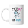 Mug Guitariste femme j'peux pas Blanc - Planetee