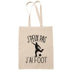 Sac Tote Bag J'peux pas Foot beige - Planetee