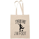 Sac Tote Bag J'peux pas Foot beige - Planetee