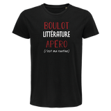T-shirt homme Littérature C'est ma Routine - Planetee