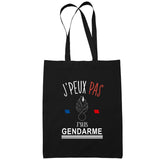 Sac Tote Bag Gendarme Je peux pas Noir - Planetee