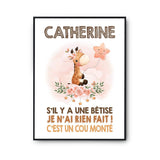 Affiche Catherine Cou Monté Girafe - Planetee