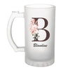 Chope de bière Blandine Lettre Fleur - Planetee