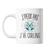 Mug Curling j'peux pas Blanc - Planetee
