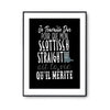 Affiche Scottish Straight Je travaille dur - Planetee