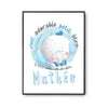 Affiche bébé prénom Mathéo Éléphant - Planetee