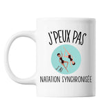 Mug Natation synchronisee j'peux pas Blanc - Planetee