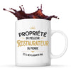 Mug blanc Propriété du Meilleur Restaurateur - Planetee