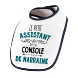 Bavoir bébé garçon Le Petit Assistant de la Console de Marraine - Planetee