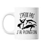 Mug Plongeon j'peux pas Blanc - Planetee