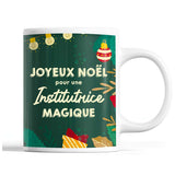 Tasse Noël Institutrice femme Vert - Planetee