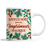 Tasse Noël Imprimeur homme Beige - Planetee