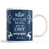 Tasse Noël Chef homme Bleu - Planetee